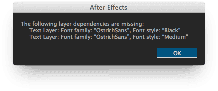 The following layer dependencies are missing.